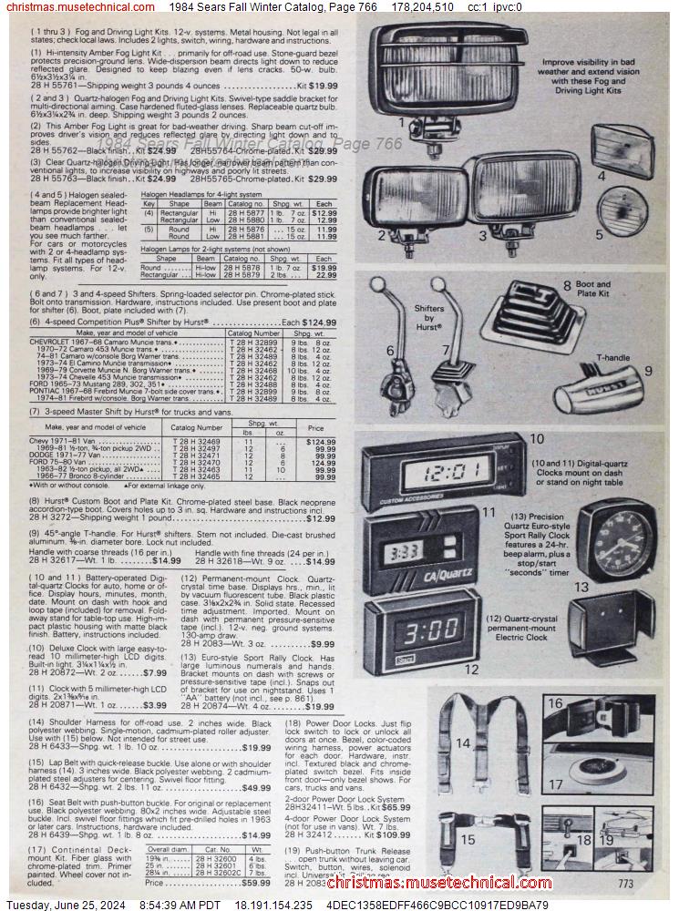 1984 Sears Fall Winter Catalog, Page 766