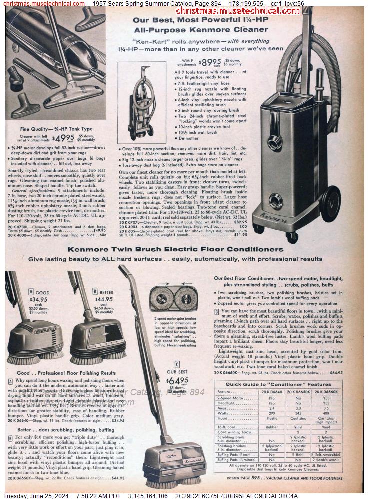 1957 Sears Spring Summer Catalog, Page 894