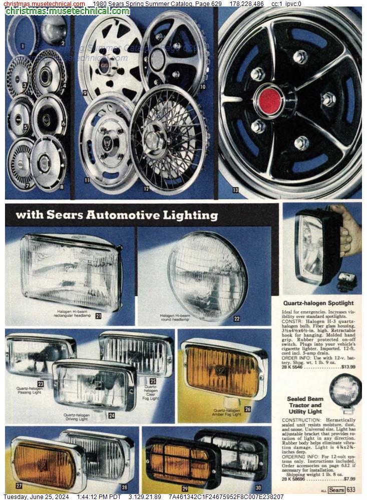 1980 Sears Spring Summer Catalog, Page 629