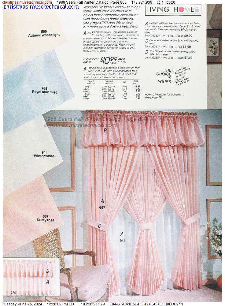 1988 Sears Fall Winter Catalog, Page 800