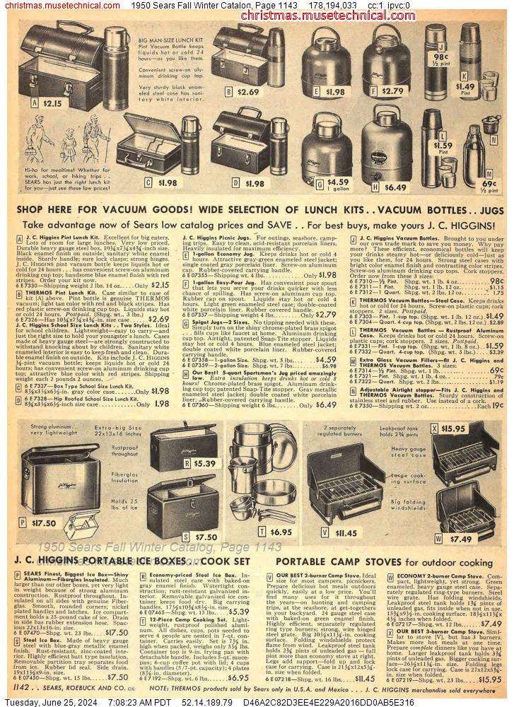 1950 Sears Fall Winter Catalog, Page 1143