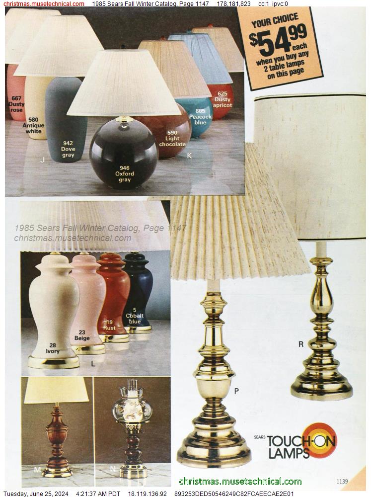 1985 Sears Fall Winter Catalog, Page 1147