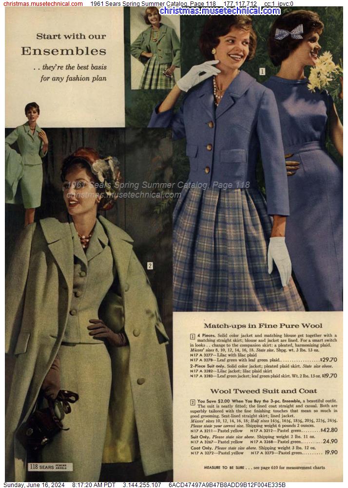 1961 Sears Spring Summer Catalog, Page 118