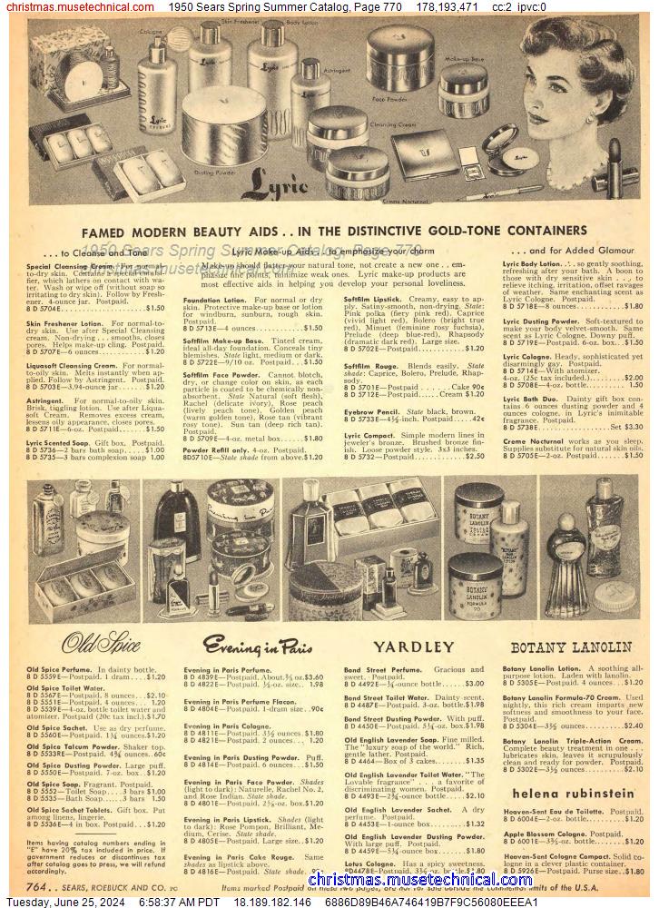 1950 Sears Spring Summer Catalog, Page 770
