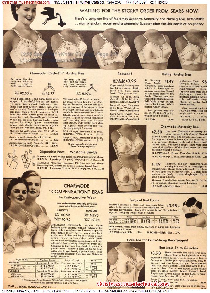 1955 Sears Fall Winter Catalog, Page 250
