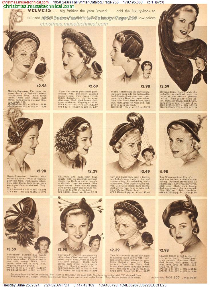 1950 Sears Fall Winter Catalog, Page 256