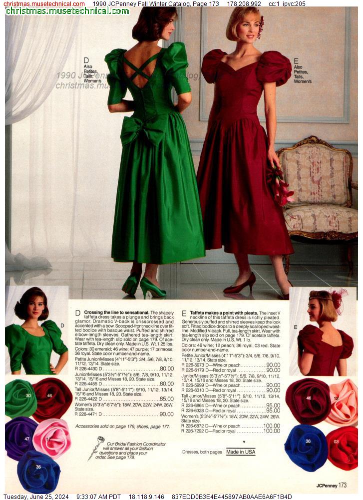 1990 JCPenney Fall Winter Catalog, Page 173