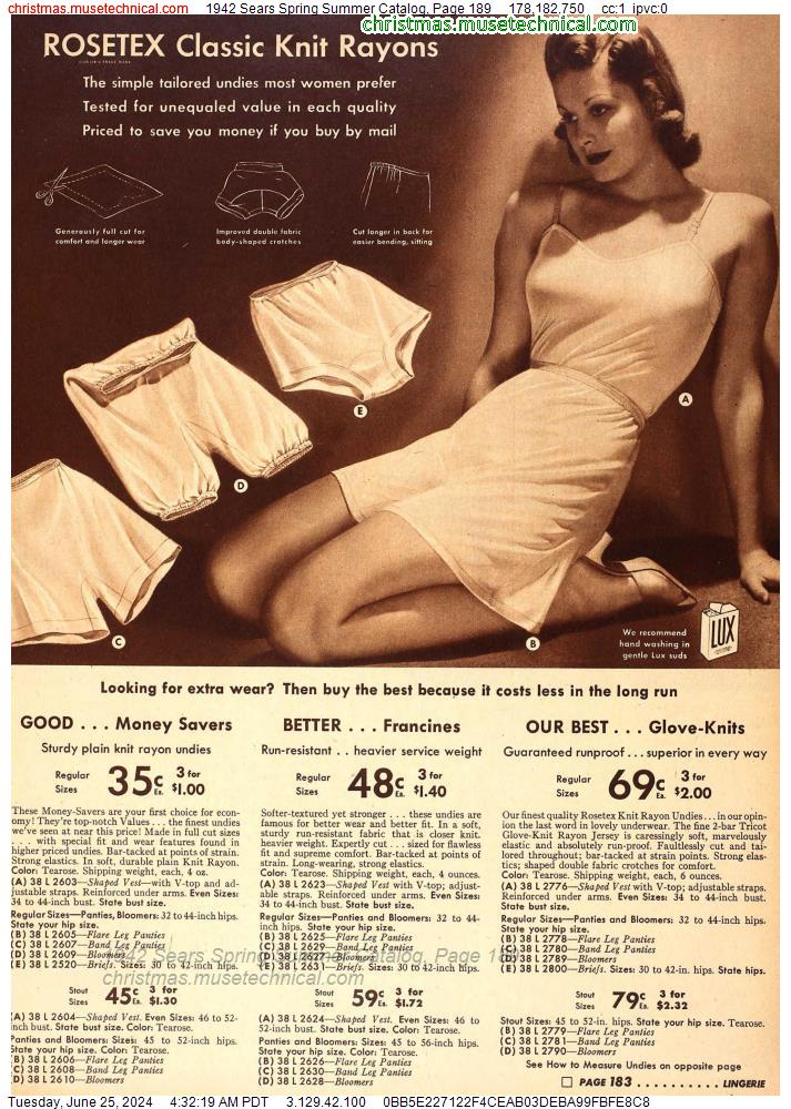 1942 Sears Spring Summer Catalog, Page 189