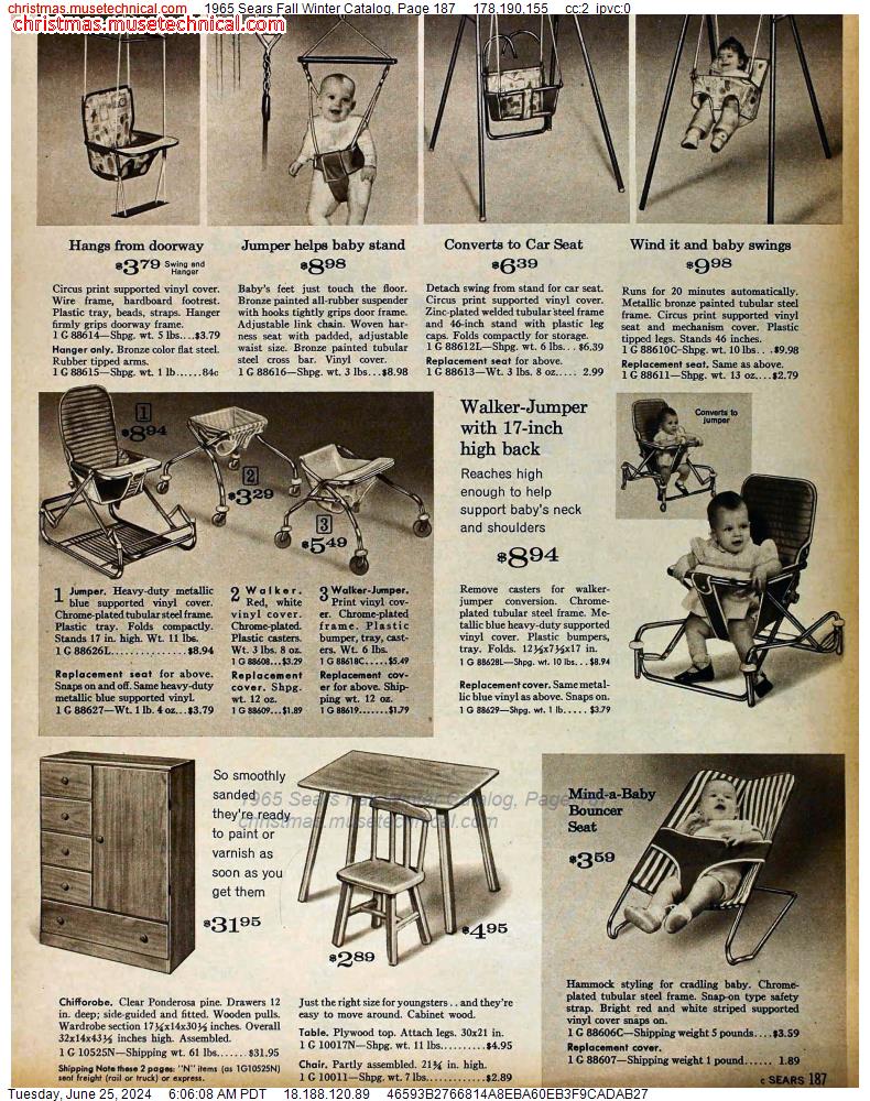 1965 Sears Fall Winter Catalog, Page 187