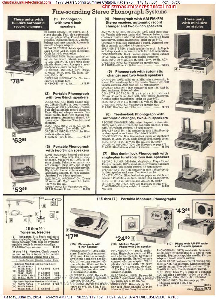 1977 Sears Spring Summer Catalog, Page 975
