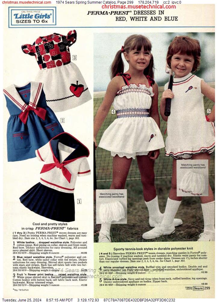 1974 Sears Spring Summer Catalog, Page 299
