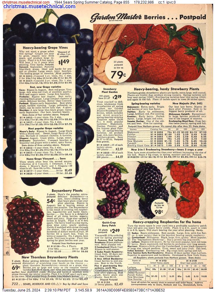 1944 Sears Spring Summer Catalog, Page 855