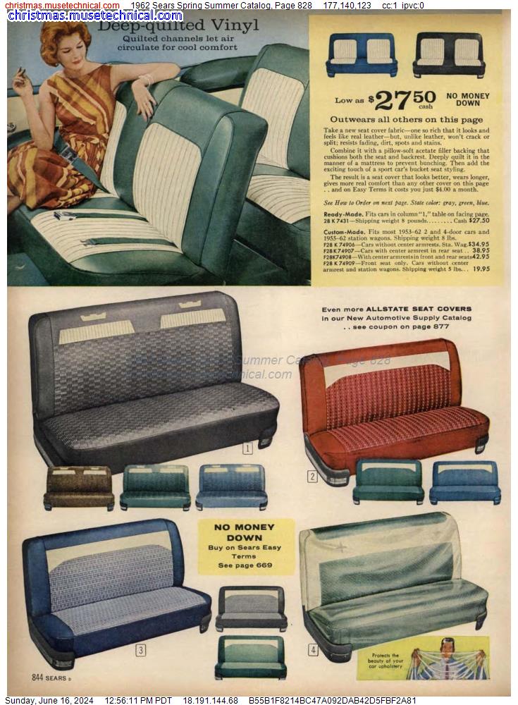 1962 Sears Spring Summer Catalog, Page 828