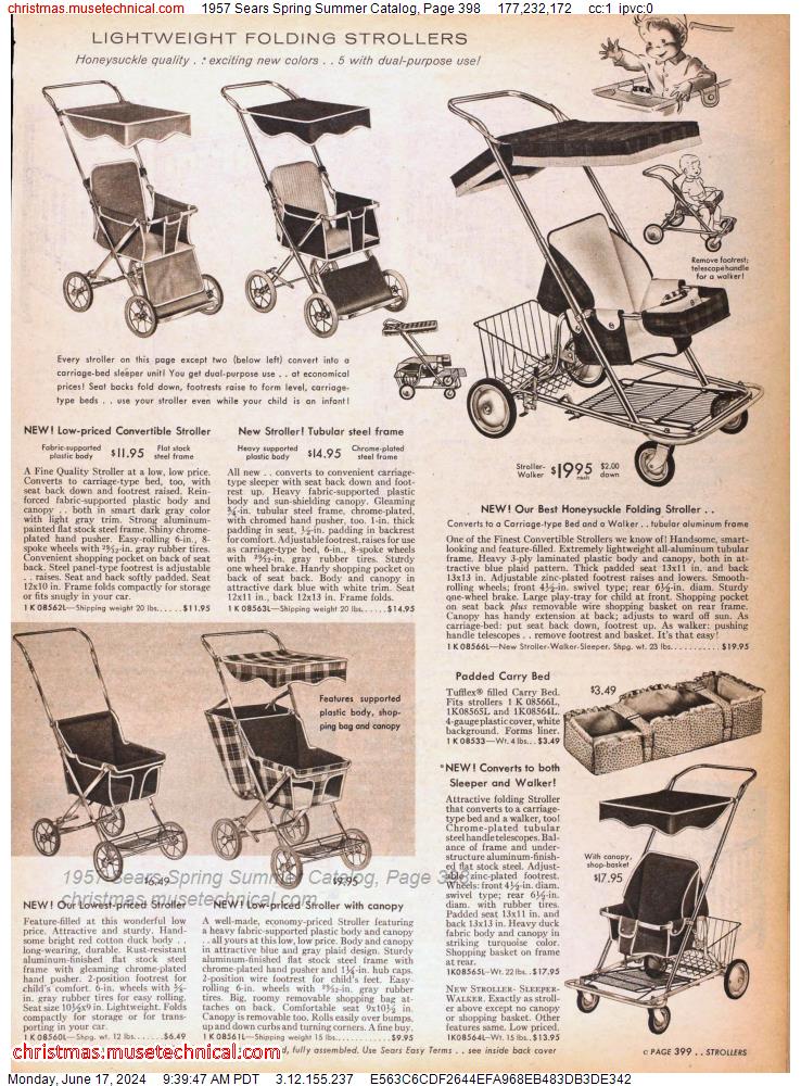 1957 Sears Spring Summer Catalog, Page 398