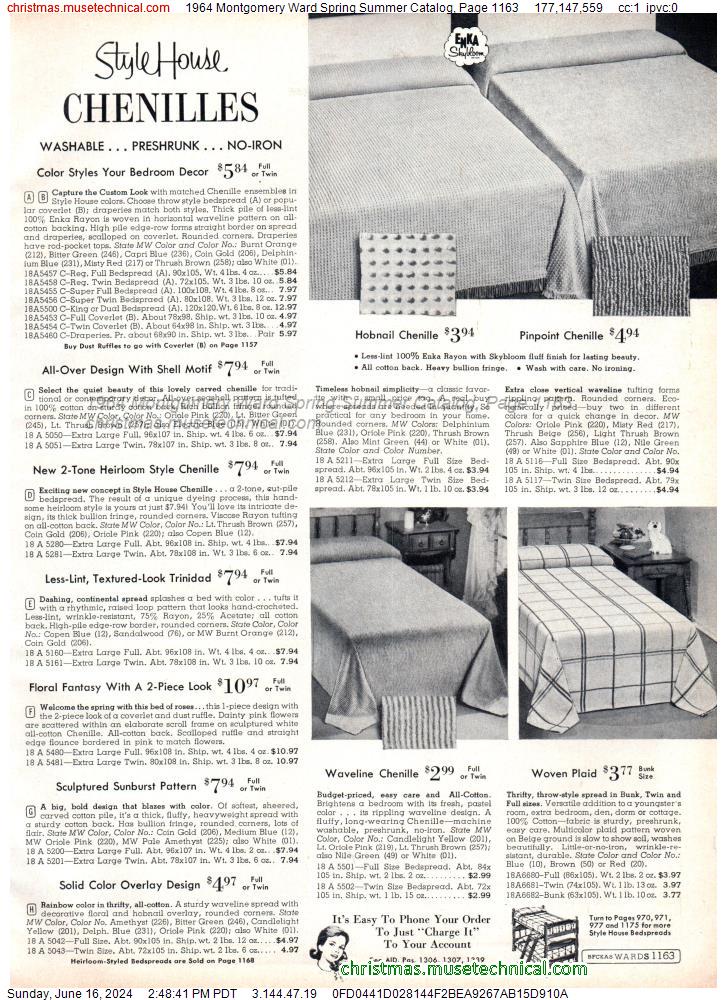 1964 Montgomery Ward Spring Summer Catalog, Page 1163