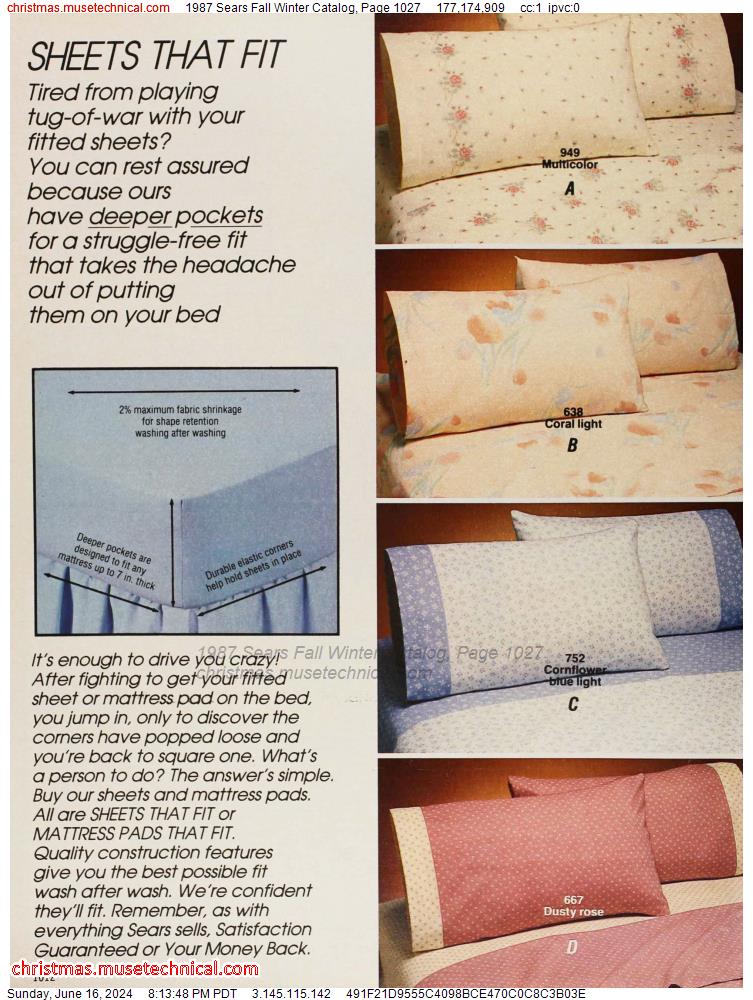 1987 Sears Fall Winter Catalog, Page 1027