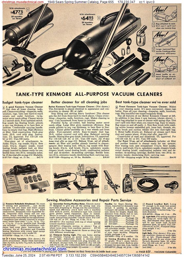 1949 Sears Spring Summer Catalog, Page 655