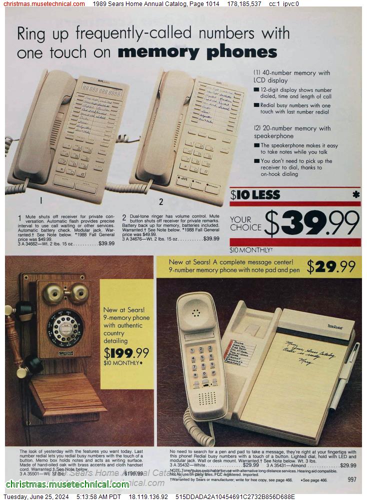 1989 Sears Home Annual Catalog, Page 1014