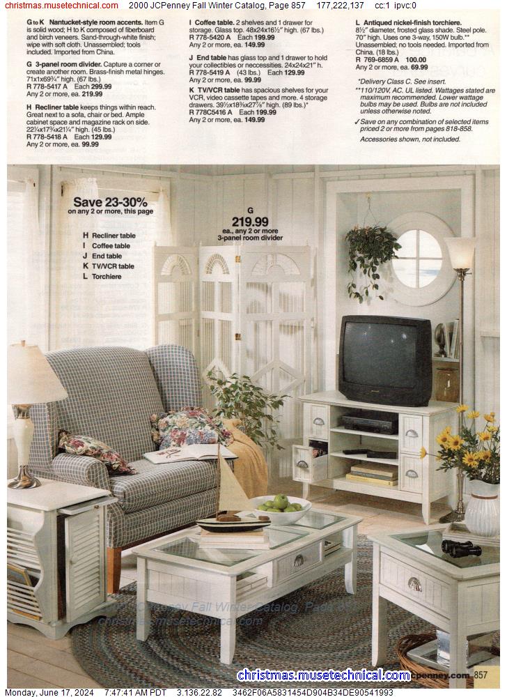 2000 JCPenney Fall Winter Catalog, Page 857