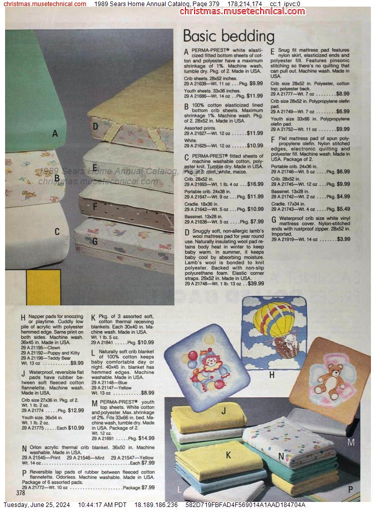 1989 Sears Home Annual Catalog, Page 379