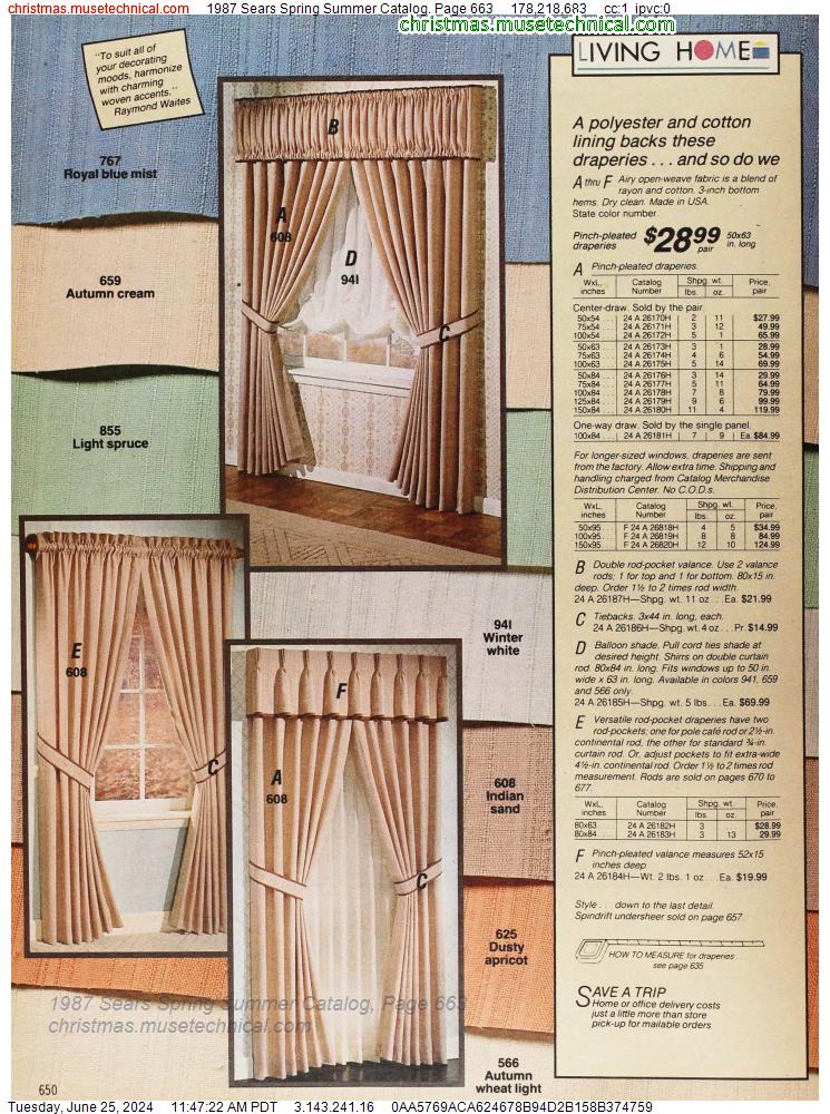 1987 Sears Spring Summer Catalog, Page 663