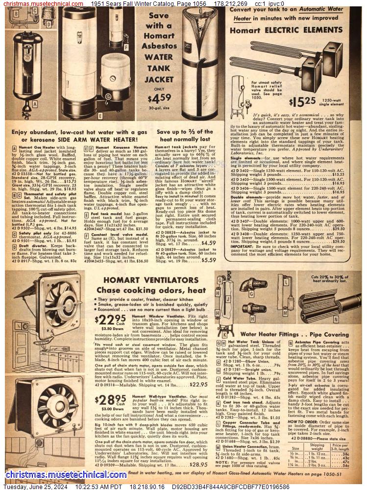 1951 Sears Fall Winter Catalog, Page 1056