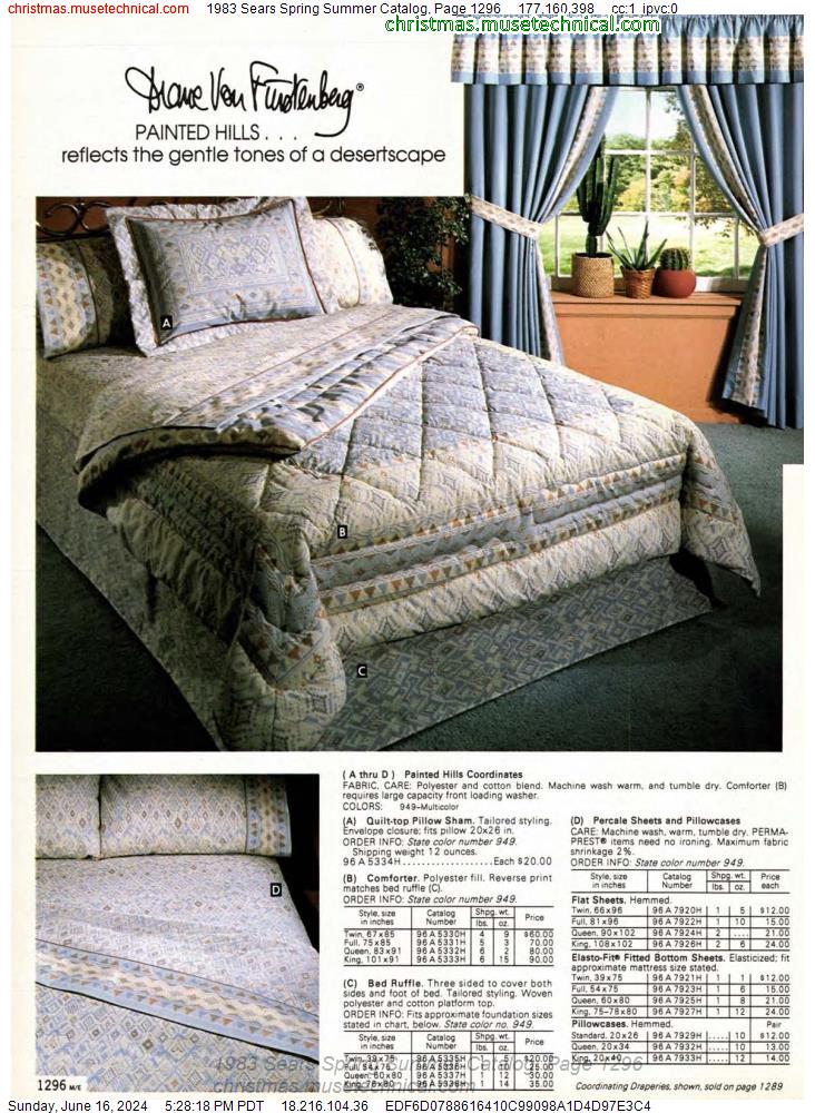 1983 Sears Spring Summer Catalog, Page 1296