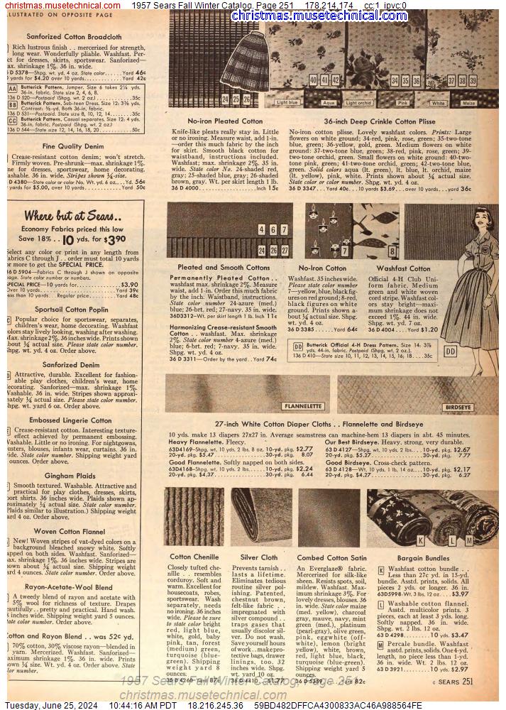 1957 Sears Fall Winter Catalog, Page 251