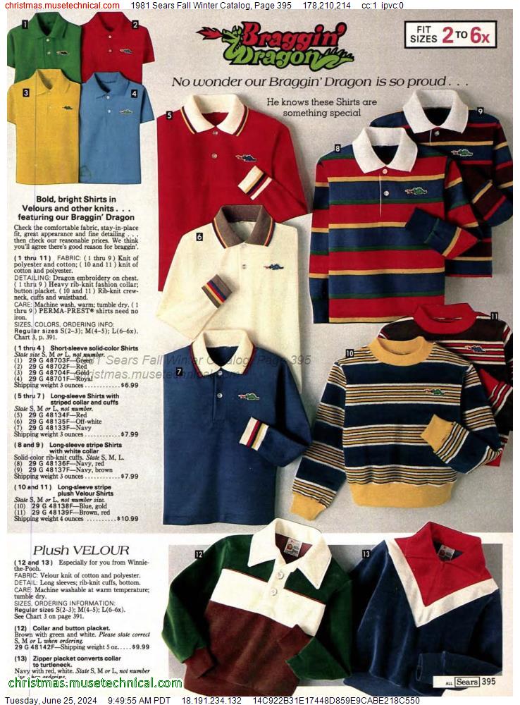 1981 Sears Fall Winter Catalog, Page 395
