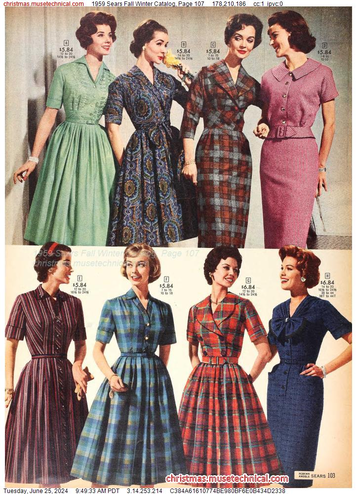 1959 Sears Fall Winter Catalog, Page 107