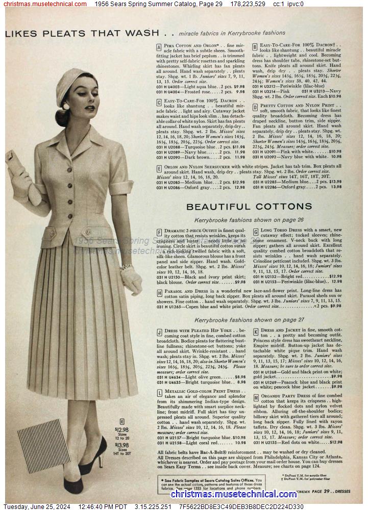 1956 Sears Spring Summer Catalog, Page 29