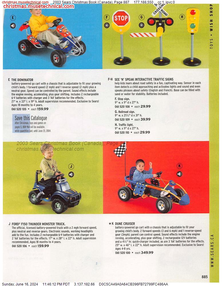 2003 Sears Christmas Book (Canada), Page 887