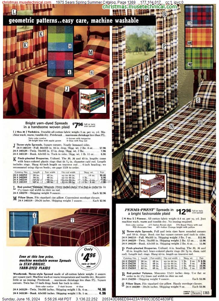 1975 Sears Spring Summer Catalog, Page 1369