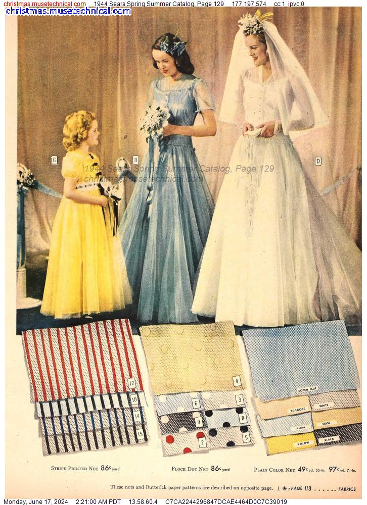 1944 Sears Spring Summer Catalog, Page 129