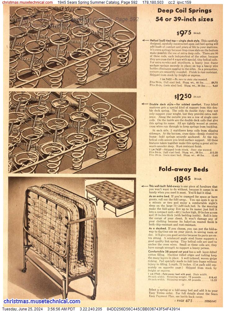 1945 Sears Spring Summer Catalog, Page 592