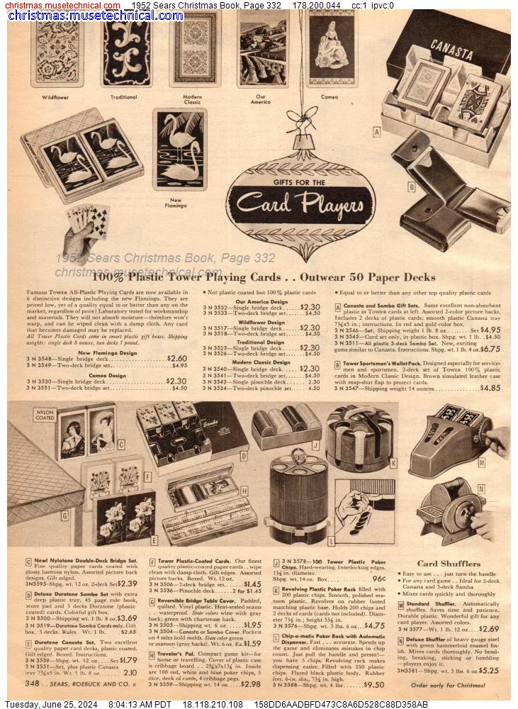 1952 Sears Christmas Book, Page 332
