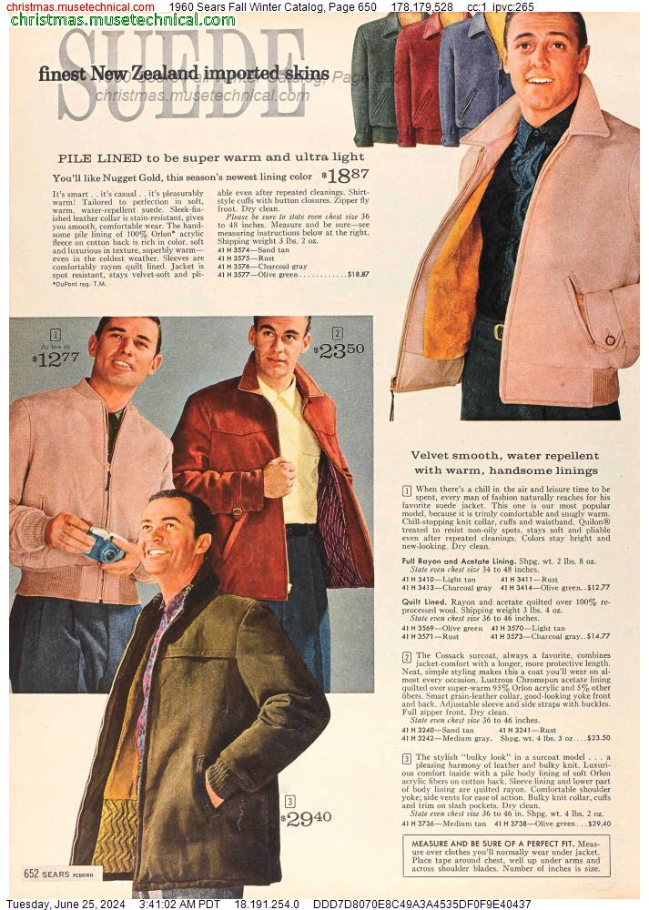 1960 Sears Fall Winter Catalog, Page 650