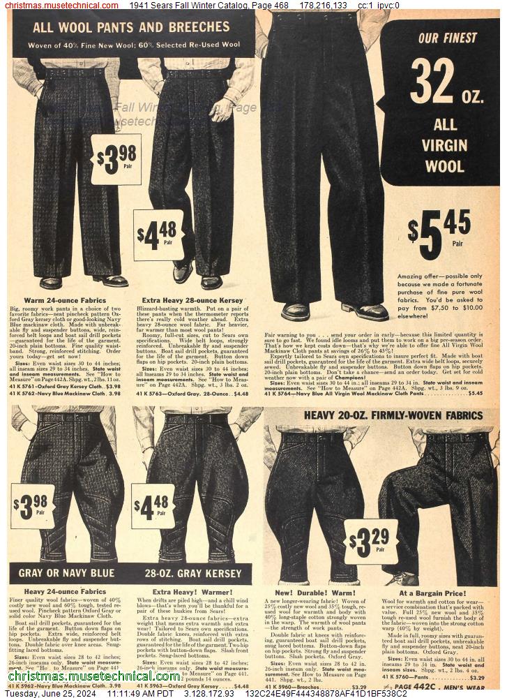1941 Sears Fall Winter Catalog, Page 468