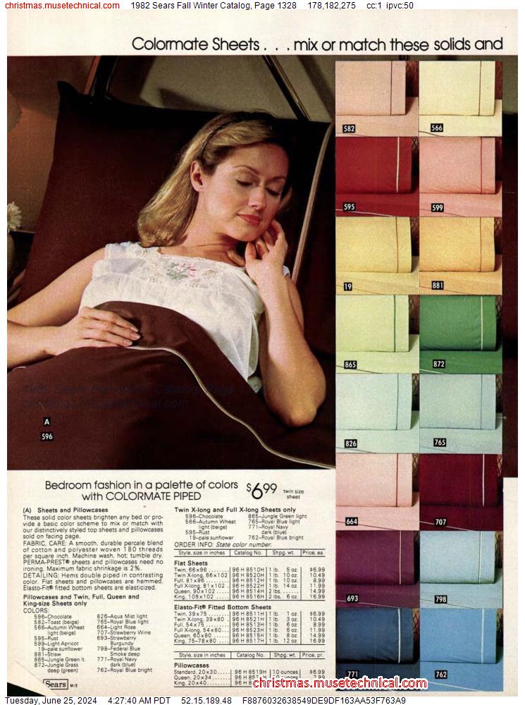 1982 Sears Fall Winter Catalog, Page 1328