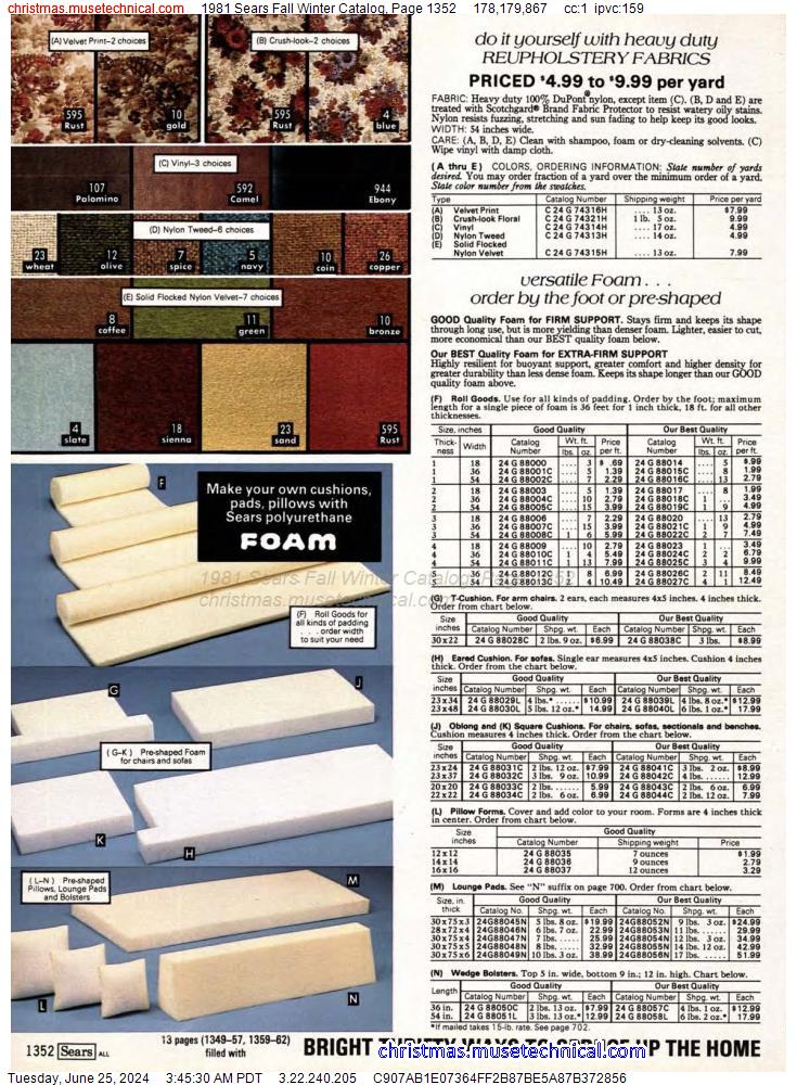 1981 Sears Fall Winter Catalog, Page 1352