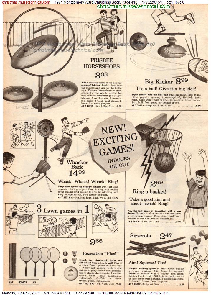 1971 Montgomery Ward Christmas Book, Page 410