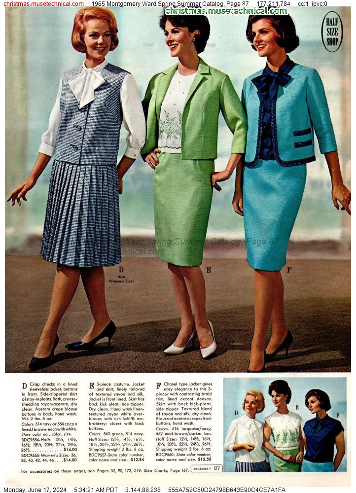 1965 Montgomery Ward Spring Summer Catalog, Page 87