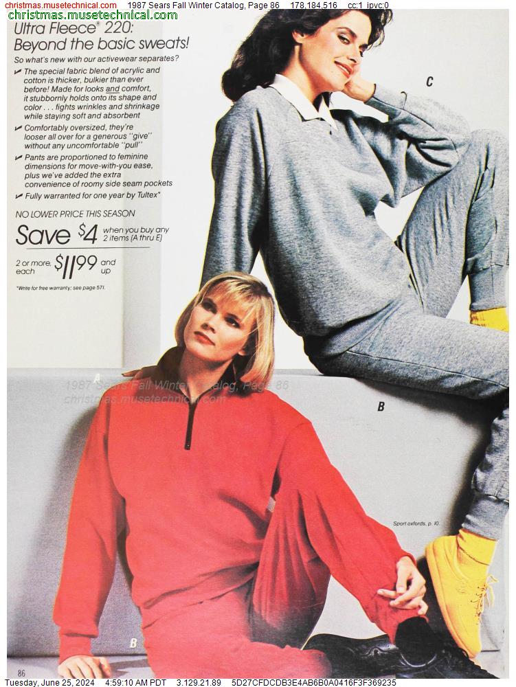 1987 Sears Fall Winter Catalog, Page 86