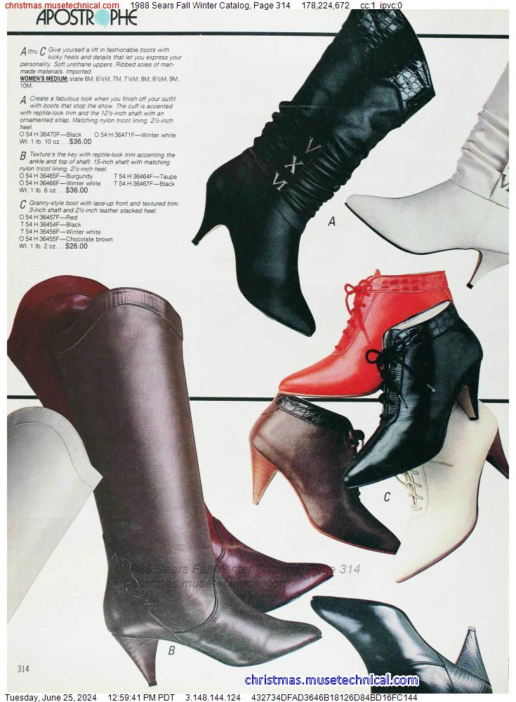 1988 Sears Fall Winter Catalog, Page 314