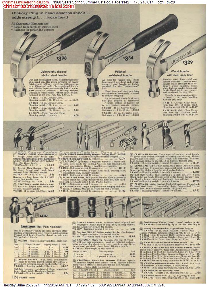1960 Sears Spring Summer Catalog, Page 1142