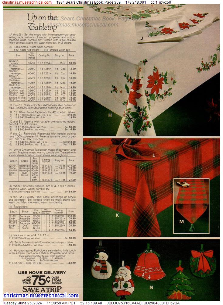 1984 Sears Christmas Book, Page 359