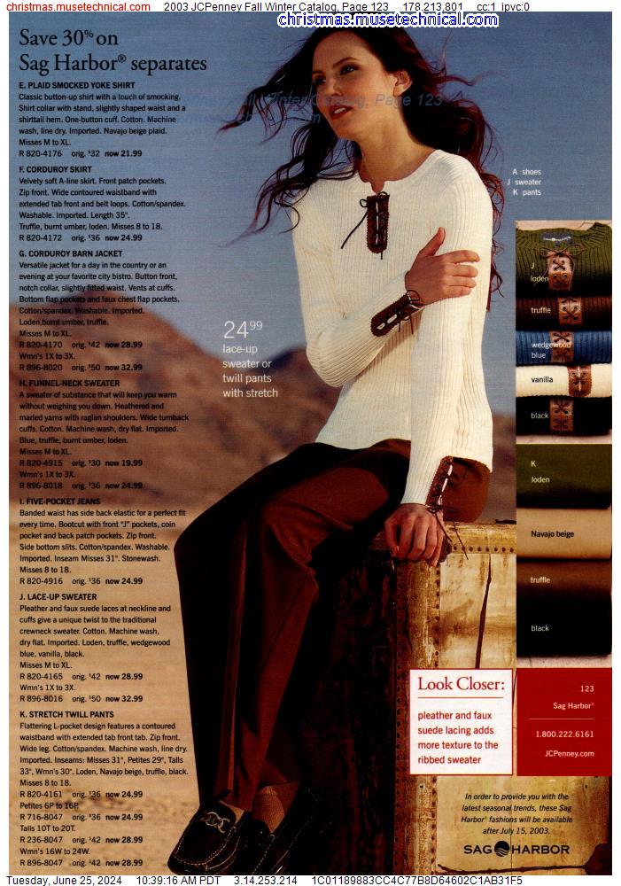 2003 JCPenney Fall Winter Catalog, Page 123