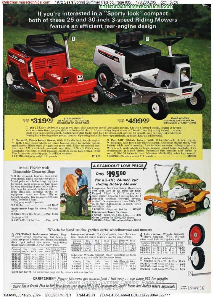 1972 Sears Spring Summer Catalog, Page 935