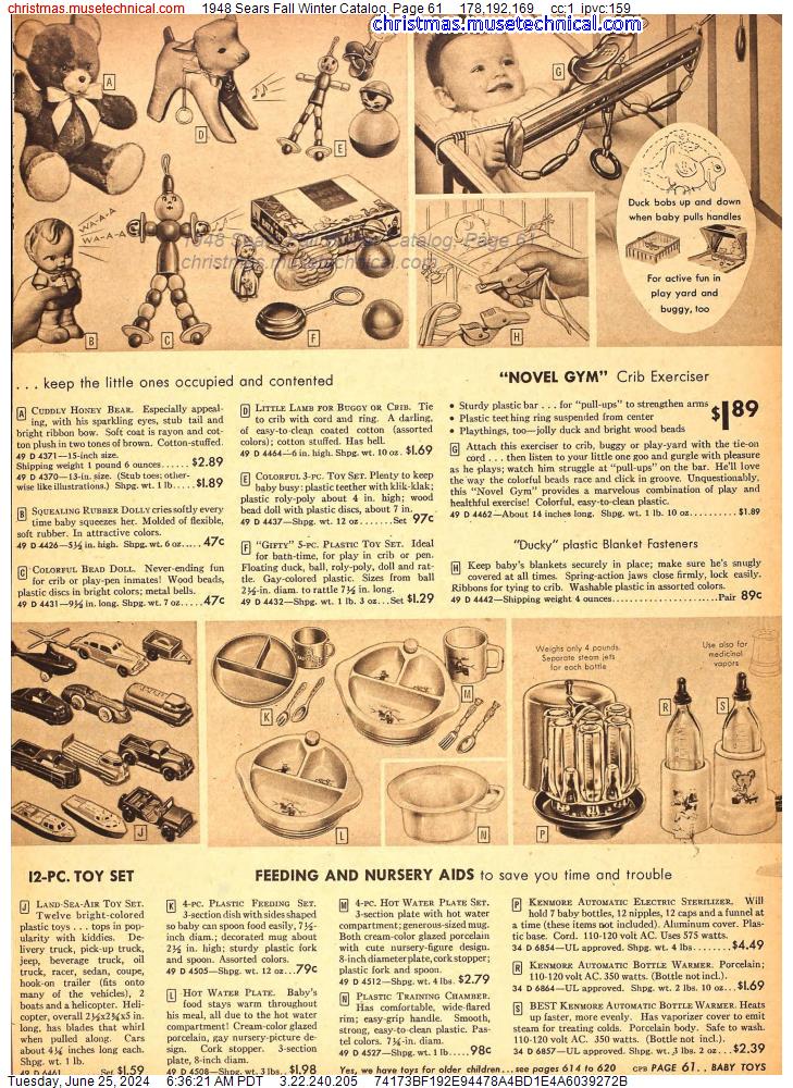 1948 Sears Fall Winter Catalog, Page 61