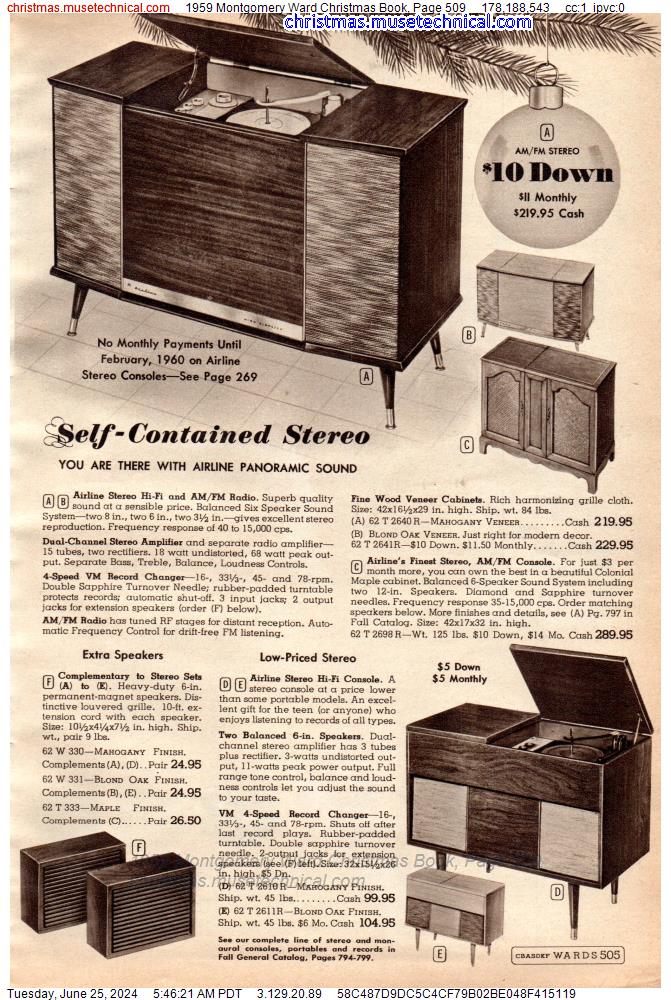 1959 Montgomery Ward Christmas Book, Page 509